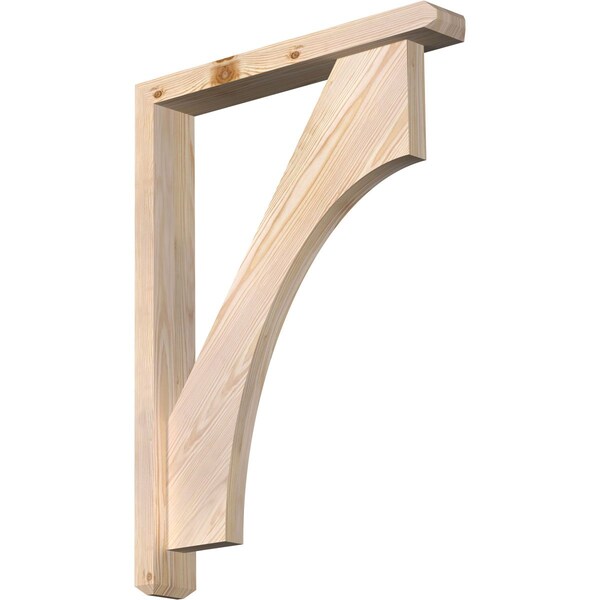 Ekena Millwork Westlake Craftsman Smooth Bracket w/ Offset Brace, Douglas Fir, 3 1/2"W x 22"D x 30"H BKT0402X22X30WTL04SDF - main